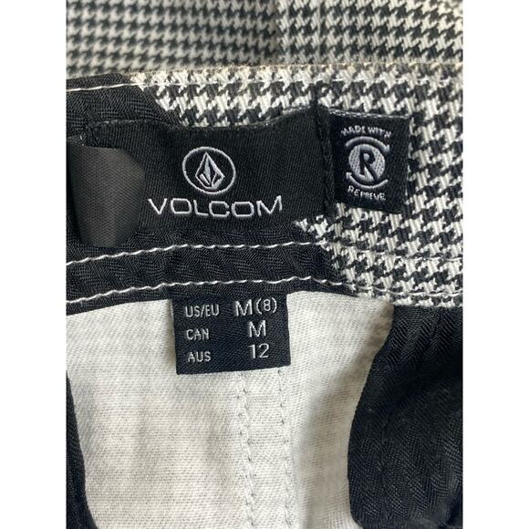 Volcom Black and White Houndstooth Zipper Mini Skirt, Size Medium - Picture 7 of 9